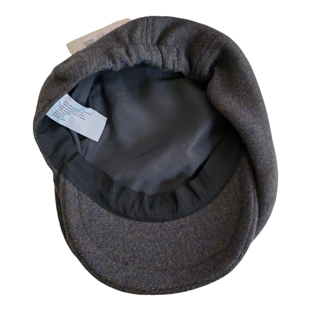 Cat Jack Toddler Kids Flat Cap Hat 2T 5T Gray Tweed Herringbone